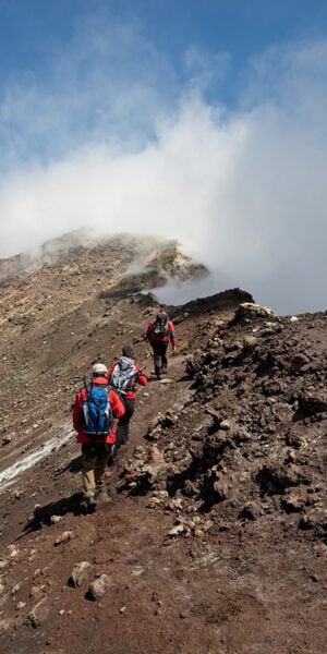 Escursionisti sull'Etna