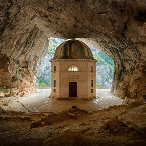 Temple of Valadier in Genga, Marche Italy