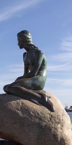 The Little Mermaid in Copenhagen, Denmark.