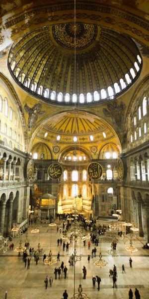 Hagia Sophia and visitors