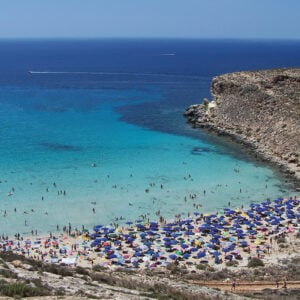 beach on the Island of Rabbits. Lampedusa- Sicily