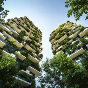 Vertical garden in Milan, Italy